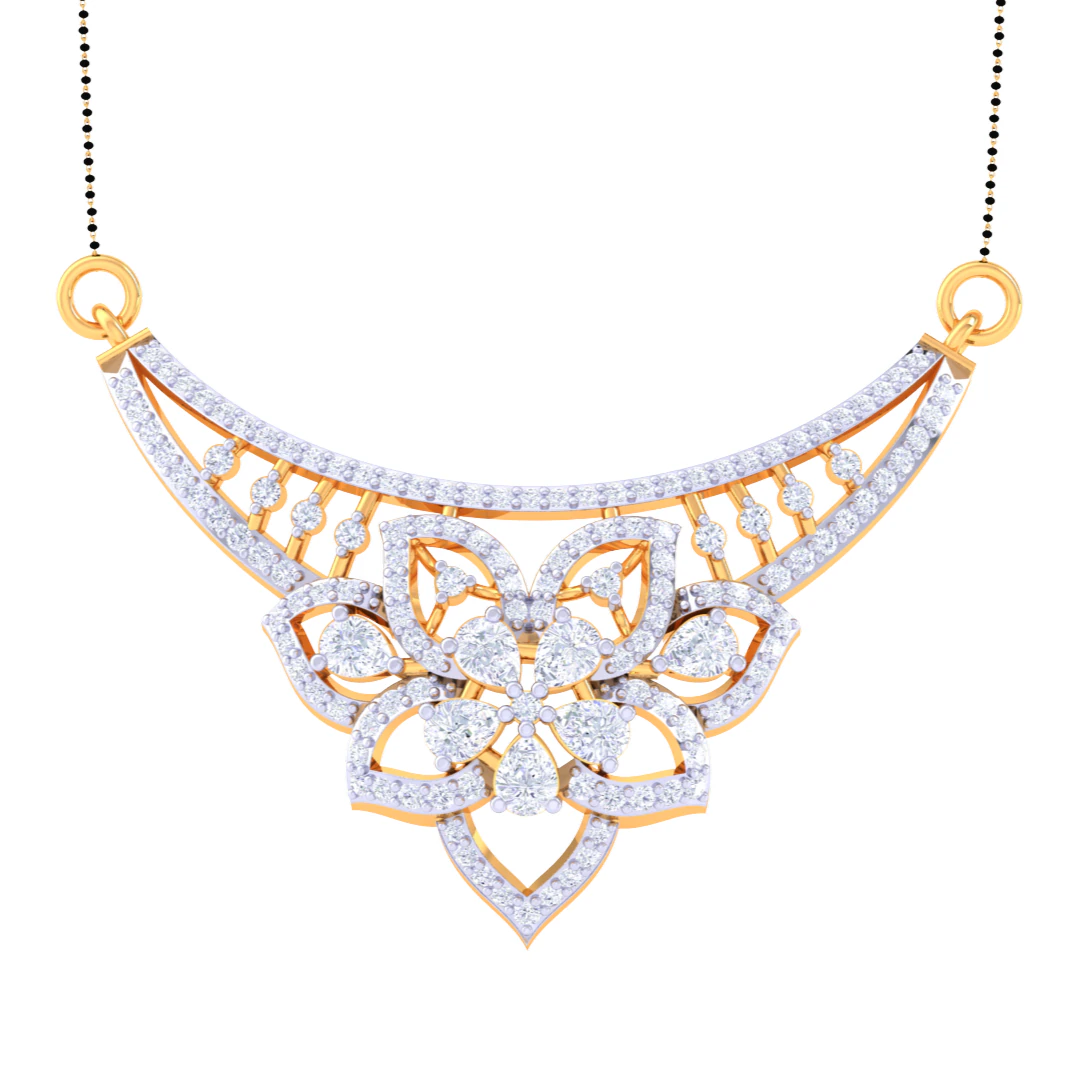 3D Printable Cad jewelry design of Lady diamond Pendant 3D Model .c4d .max .obj .3ds .fbx .stl .blend