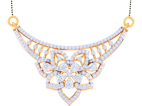 3D Printable Cad jewelry design of Lady diamond Pendant 3D Model