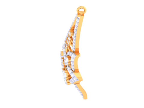 3D Printable Cad jewelry design of Lady diamond Pendant 3D Model