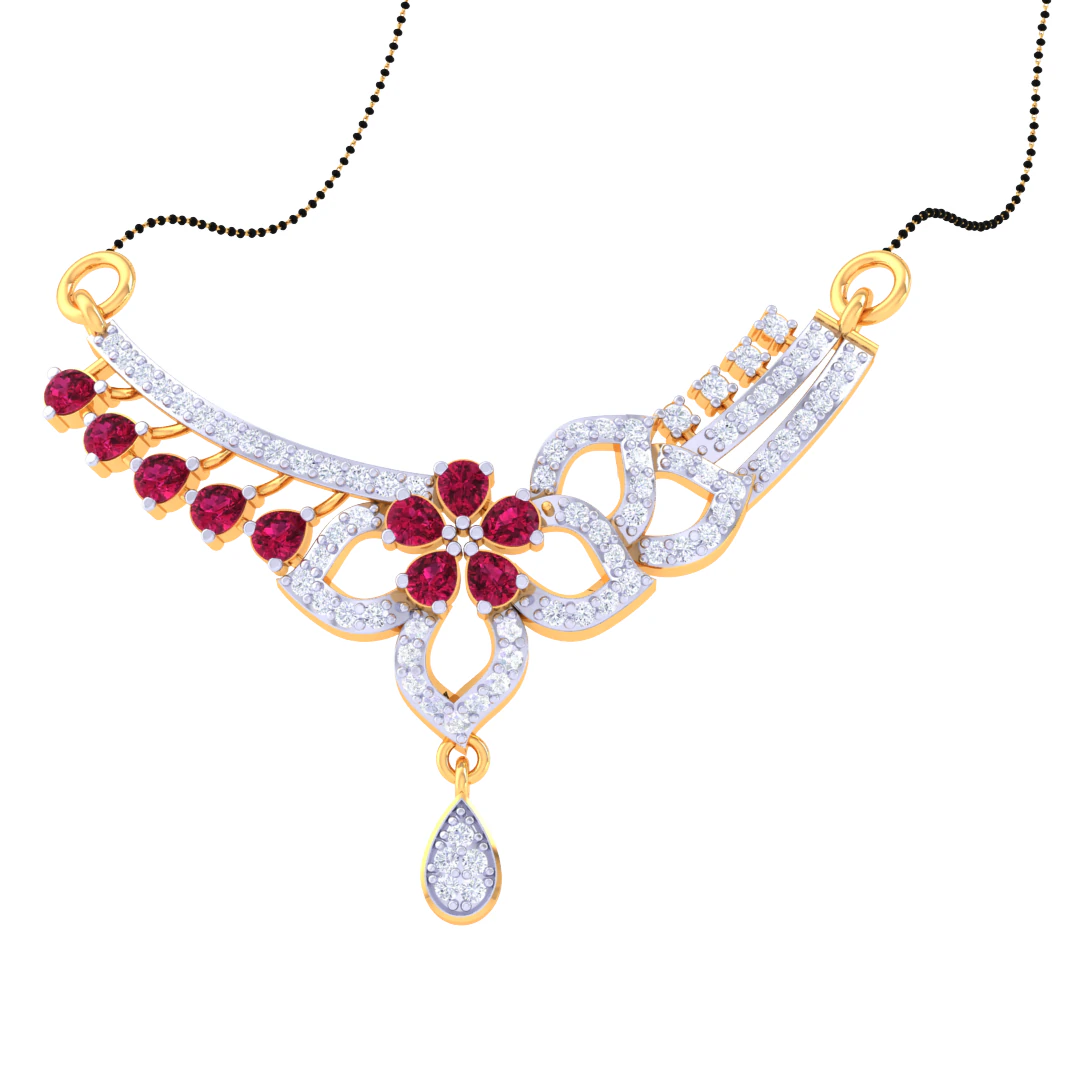 3D Printable Cad jewelry design of Lady diamond Pendant 3D Model .c4d .max .obj .3ds .fbx .stl .blend 