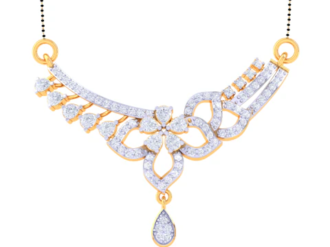 3D Printable Cad jewelry design of Lady diamond Pendant 3D Model