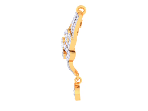3D Printable Cad jewelry design of Lady diamond Pendant 3D Model