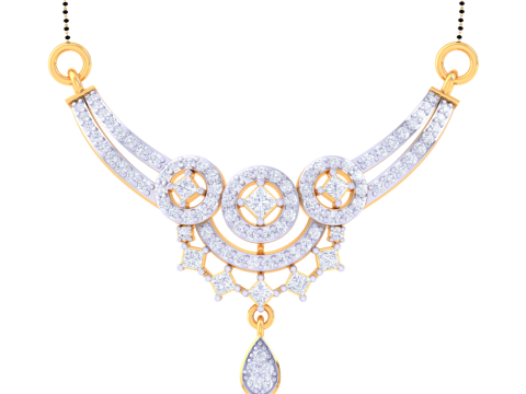 3D Printable Cad jewelry design of Lady diamond Pendant 3D Model