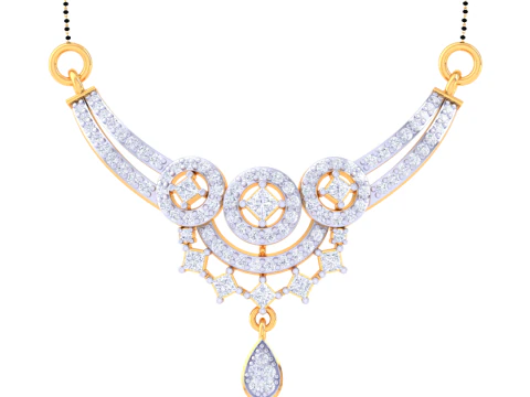 3D Printable Cad jewelry design of Lady diamond Pendant 3D Model