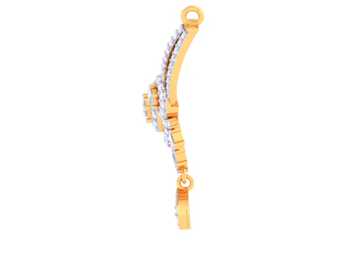 3D Printable Cad jewelry design of Lady diamond Pendant 3D Model