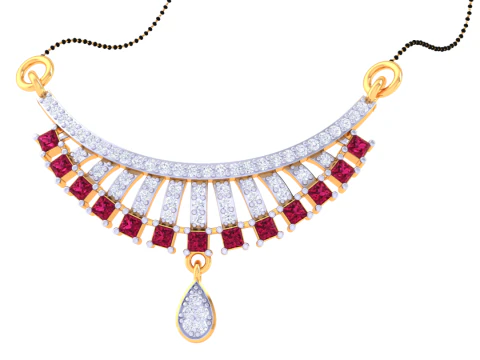 3D Printable Cad jewelry design of Lady diamond Pendant 3D Model