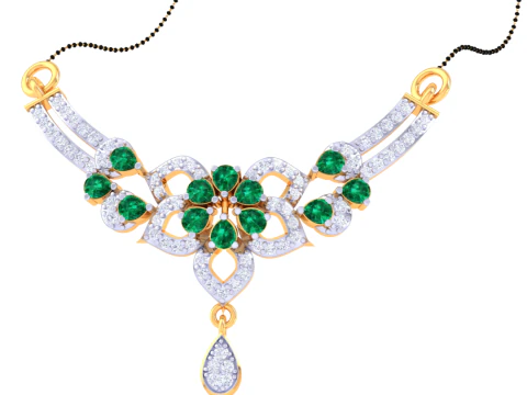 Dise&ntilde;o de joyer&iacute;a Cad imprimible en 3D de colgante de diamantes Lady Modelo 3D