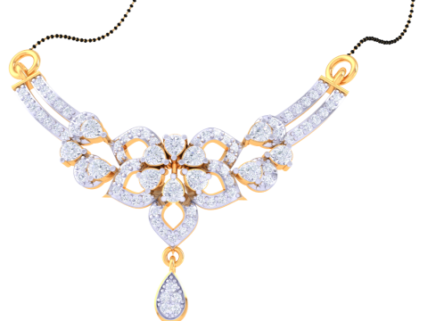 3D Printable Cad jewelry design of Lady diamond Pendant 3D Модель