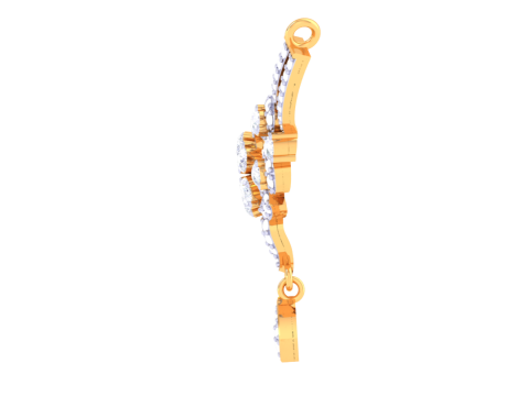 3D Printable Cad jewelry design of Lady diamond Pendant 3D Модель