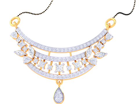 3D Printable Cad jewelry design of Lady diamond Pendant 3D Модель