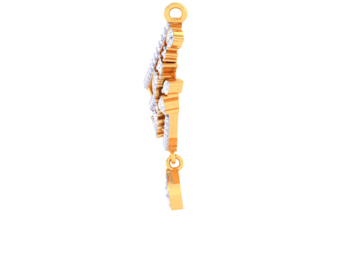 3D Printable Cad jewelry design of Lady diamond Pendant 3D Модель