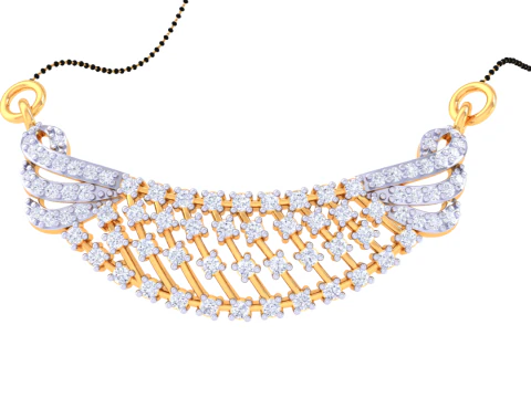 3D Printable Cad jewelry design of Lady diamond Pendant 3D Model