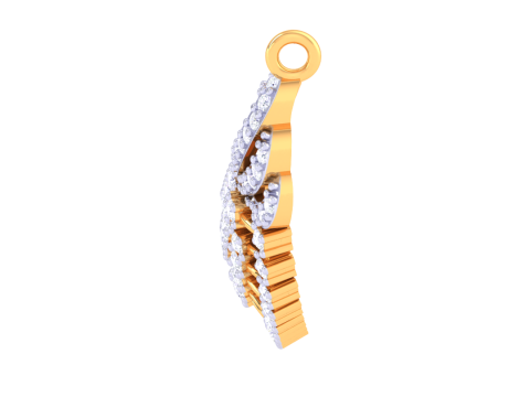 3D Printable Cad jewelry design of Lady diamond Pendant Modelo 3D