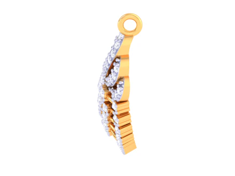 3D Printable Cad jewelry design of Lady diamond Pendant 3D Model