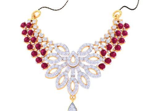 Design de joias Cad imprimível em 3D de pingente de diamante Lady Modelo 3D