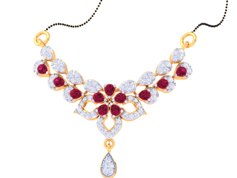 3D Printable Cad jewelry design of Lady diamond Pendant Modelo 3D