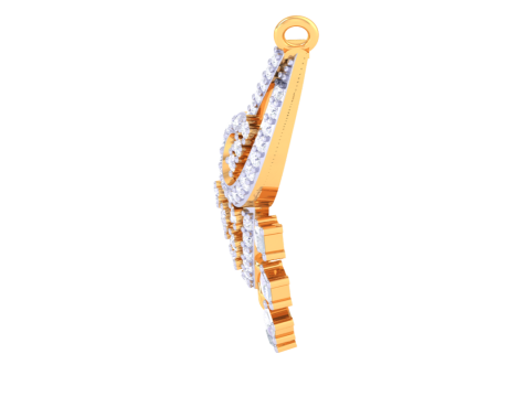 3D Printable Cad jewelry design of Lady diamond Pendant Modelo 3D