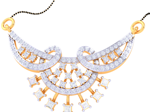 3D Printable Cad jewelry design of Lady diamond Pendant Modelo 3D