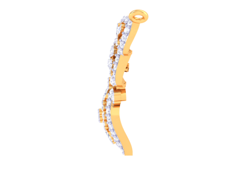 3D Printable Cad jewelry design of Lady diamond Pendant Modelo 3D