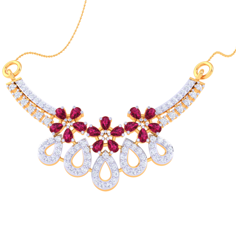 3D Printable Cad jewelry design of Lady diamond Pendant Modèle 3D .c4d .max .obj .3ds .fbx .stl .blend