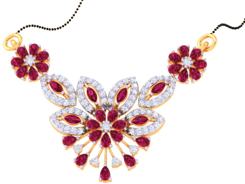 Desain perhiasan Cad 3D yang dapat dicetak dari Liontin Berlian Wanita Model 3D