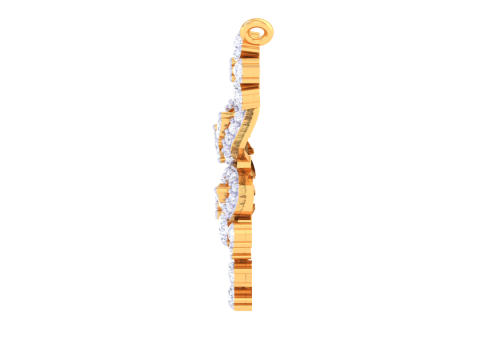 3D Printable Cad jewelry design of Lady diamond Pendant Modelo 3D