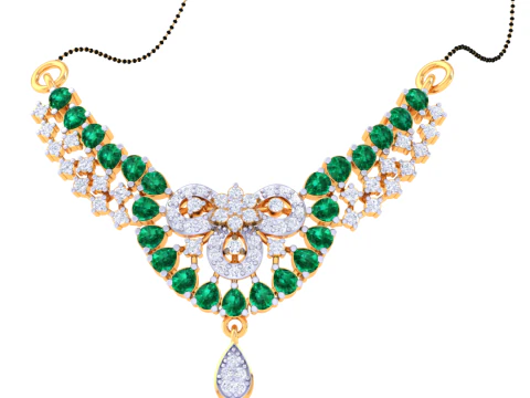 3D Printable Cad jewelry design of Lady diamond Pendant 3D Model