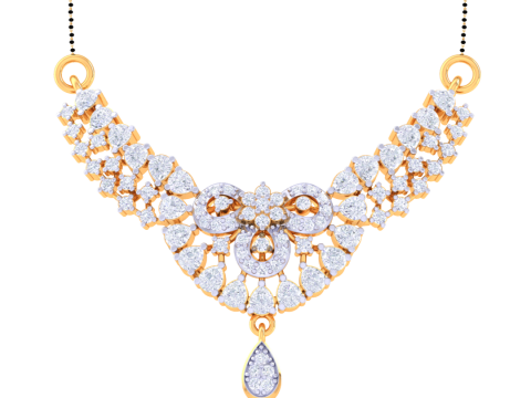 3D Printable Cad jewelry design of Lady diamond Pendant 3D मॉडल