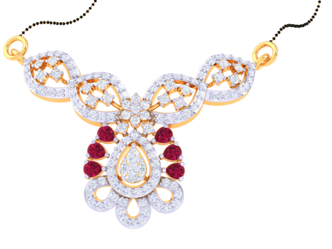 3D Printable Cad jewelry design of Lady diamond Pendant 3D मॉडल