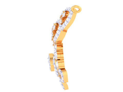 3D Printable Cad jewelry design of Lady diamond Pendant Modello 3D