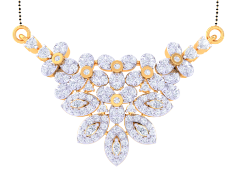 3D Printable Cad jewelry design of Lady diamond Pendant 3D Model
