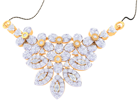 3D Printable Cad jewelry design of Lady diamond Pendant 3D Model