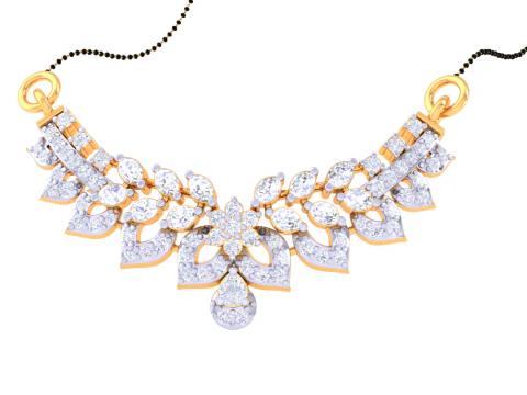 3D Printable Cad jewelry design of Lady diamond Pendant 3D Model