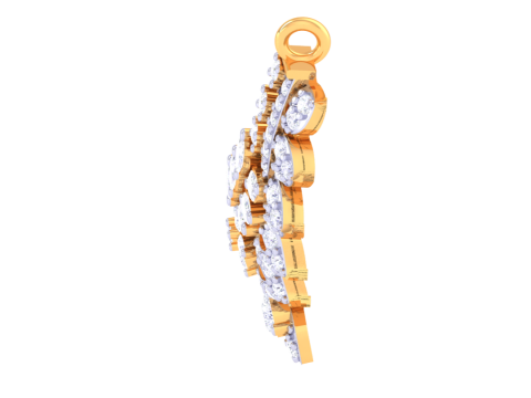 3D Printable Cad jewelry design of Lady diamond Pendant Modelo 3D