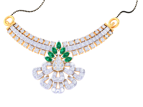 3D Printable Cad jewelry design of Lady diamond Pendant Modelo 3D