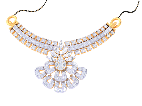 3D Printable Cad jewelry design of Lady diamond Pendant 3D Model