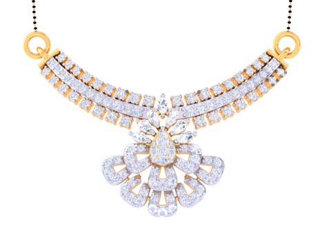 3D Printable Cad jewelry design of Lady diamond Pendant 3D Model