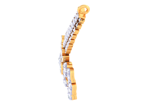 3D Printable Cad jewelry design of Lady diamond Pendant 3D Model