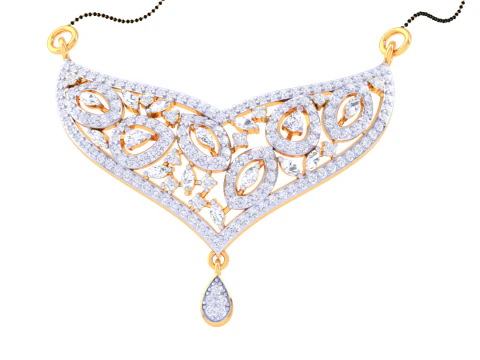 3D Printable Cad jewelry design of Lady diamond Pendant 3D Model