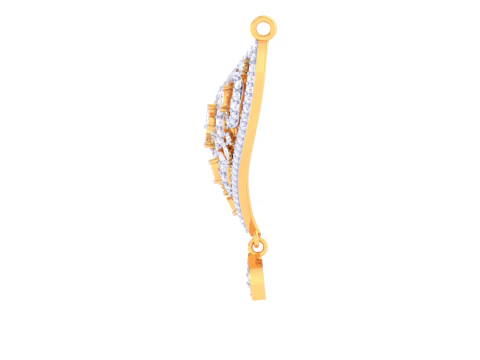 3D Printable Cad jewelry design of Lady diamond Pendant 3D Model