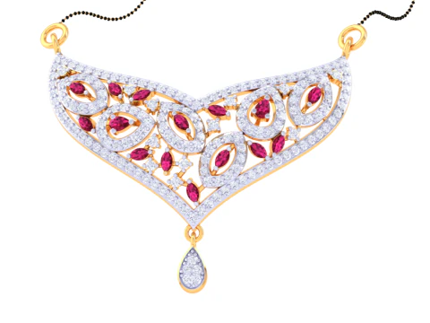 3D-afdrukbaar Cad-sieradenontwerp van Lady diamanten hanger 3D Model