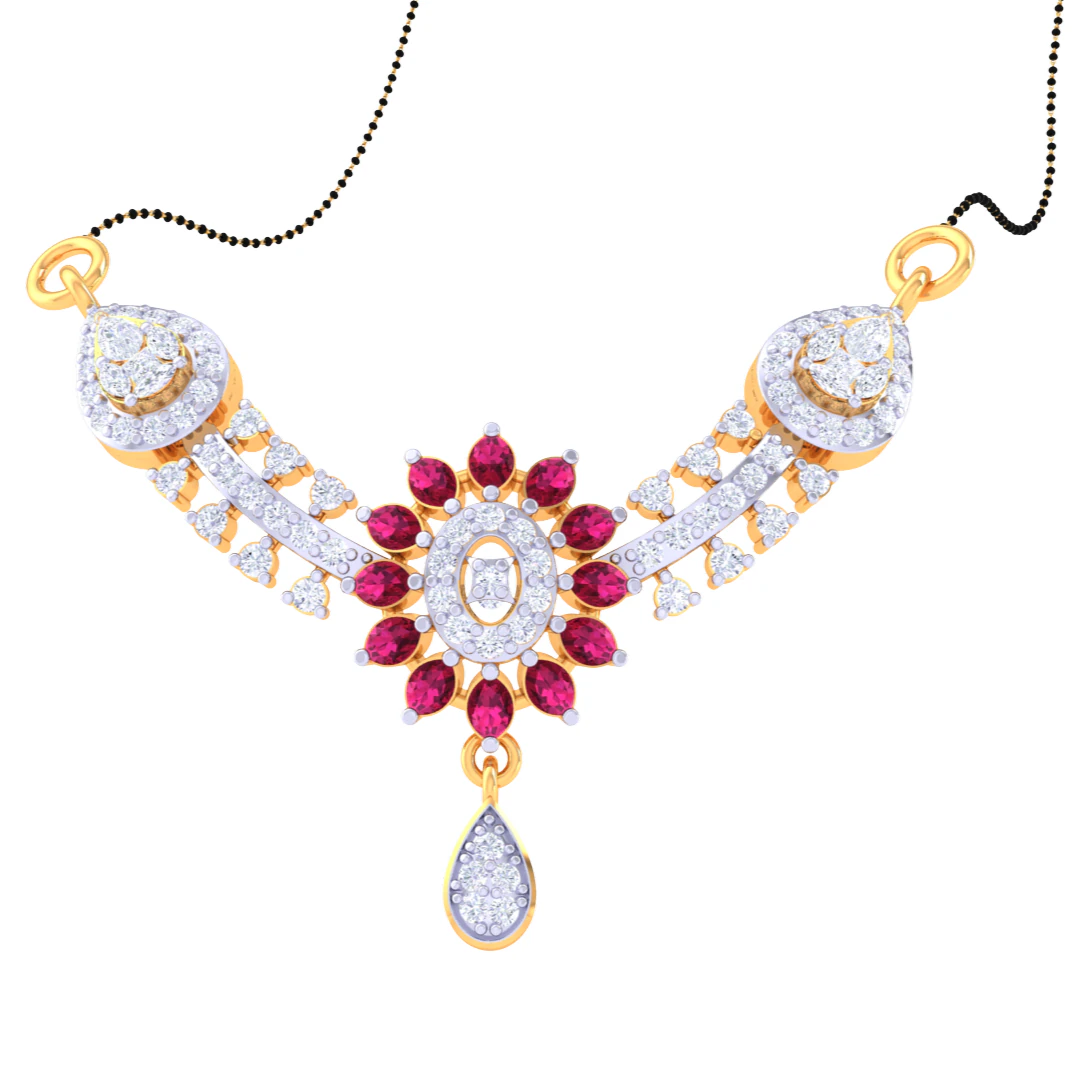 3D Printable Cad jewelry design of Lady diamond Pendant 3D Model .c4d .max .obj .3ds .fbx .stl .blend 