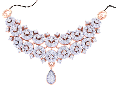 3D Printable Cad jewelry design of Lady diamond Pendant 3D Model