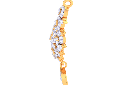 3D Printable Cad jewelry design of Lady diamond Pendant Modelo 3D