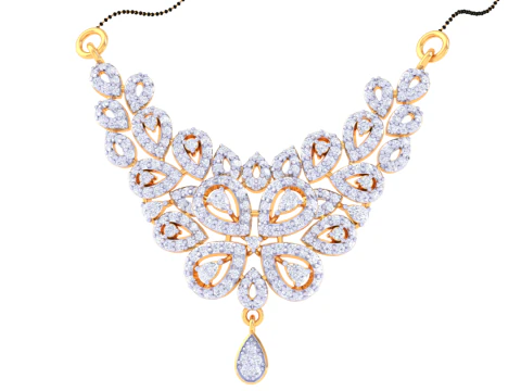 3D Printable Cad jewelry design of Lady diamond Pendant 3D Model