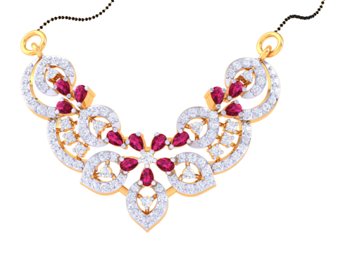 3D Printable Cad jewelry design of Lady diamond Pendant Modelo 3D
