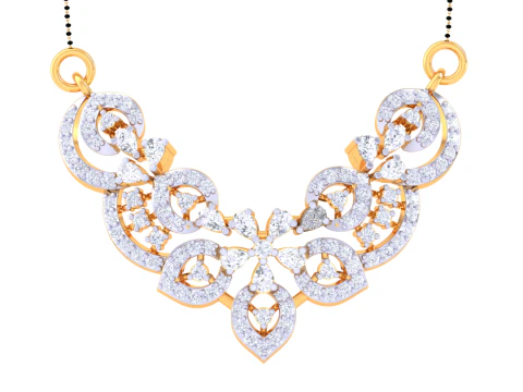 3D Printable Cad jewelry design of Lady diamond Pendant 3D Model