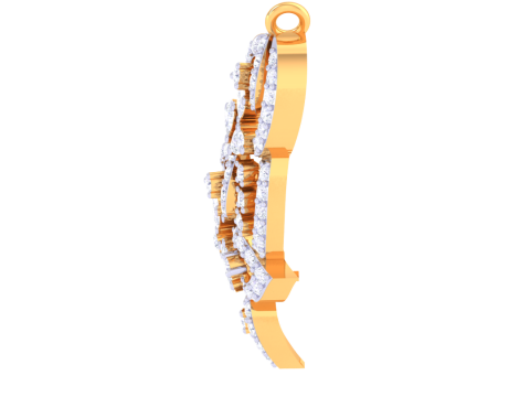 3D Printable Cad jewelry design of Lady diamond Pendant 3D 模型