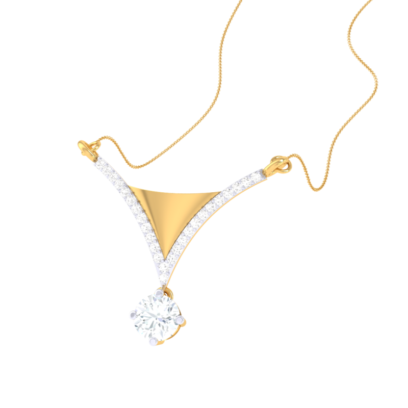 3D Printable Cad jewelry design of Lady diamond Pendant Modèle 3D .c4d .max .obj .3ds .fbx .stl .blend