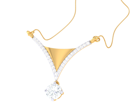 3D Printable Cad jewelry design of Lady diamond Pendant 3D 模型